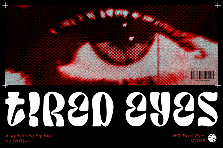 Preview of WR Tired Eyes Font