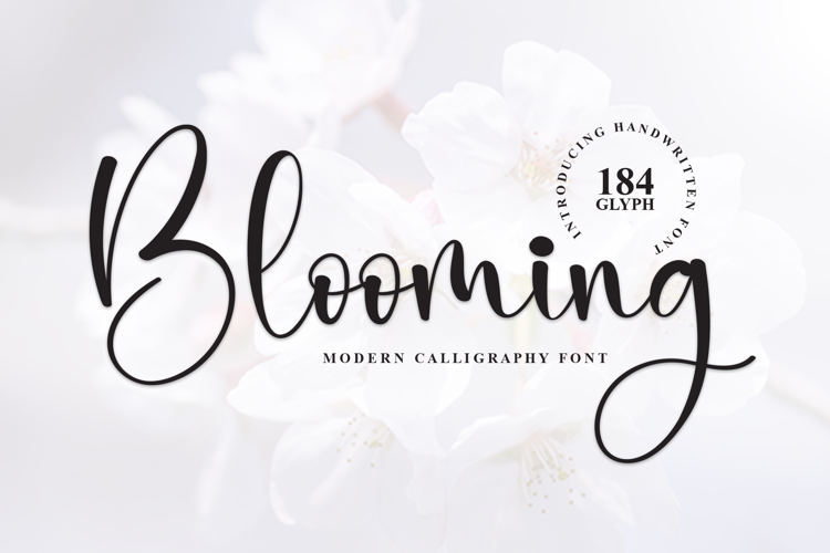 Preview of Blooming Font
