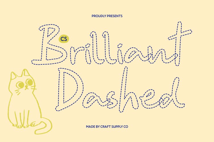 Preview of CS Brilliant Dashed Font