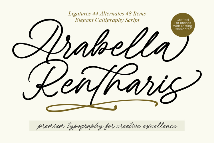 Preview of Arabella Rentharis Font