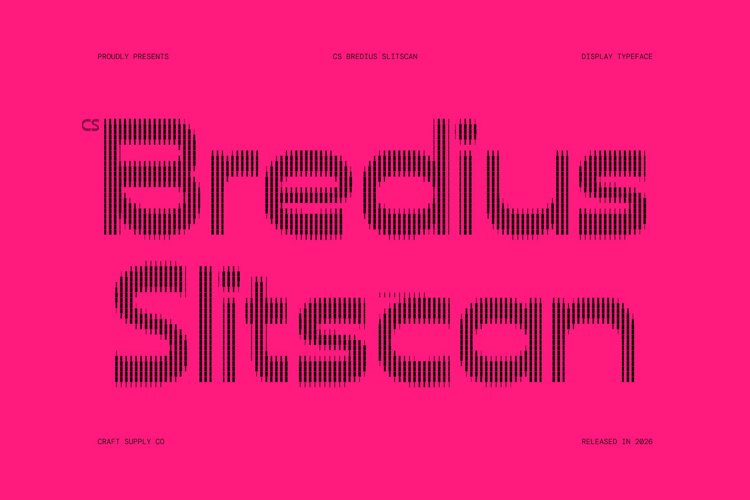 Preview of CS Bredius Slitscan Font