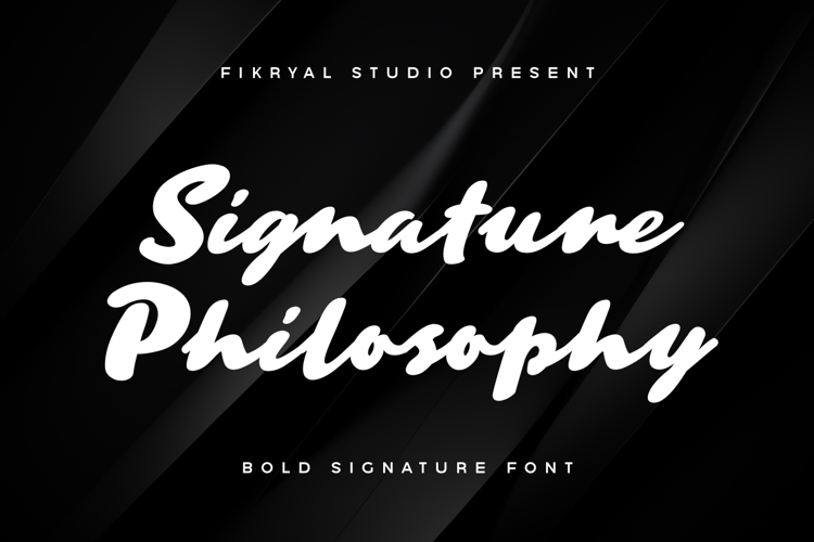 Preview of Signature Philosophy Font