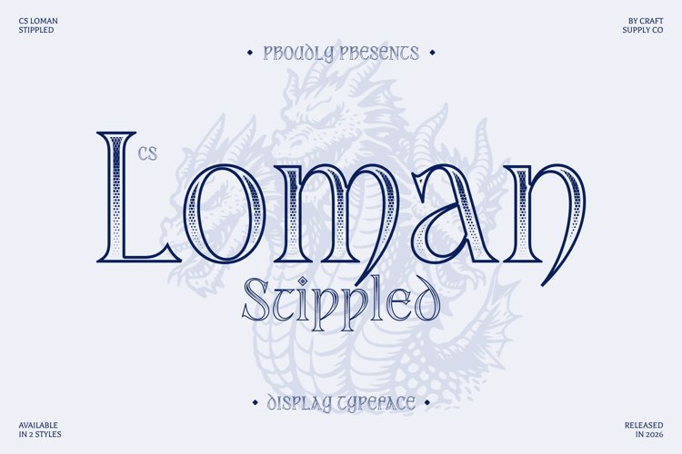 Preview of CS Loman stippled Font