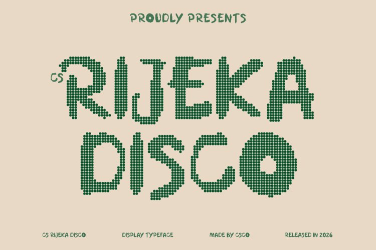 Preview of CS Rijeka Disco Font