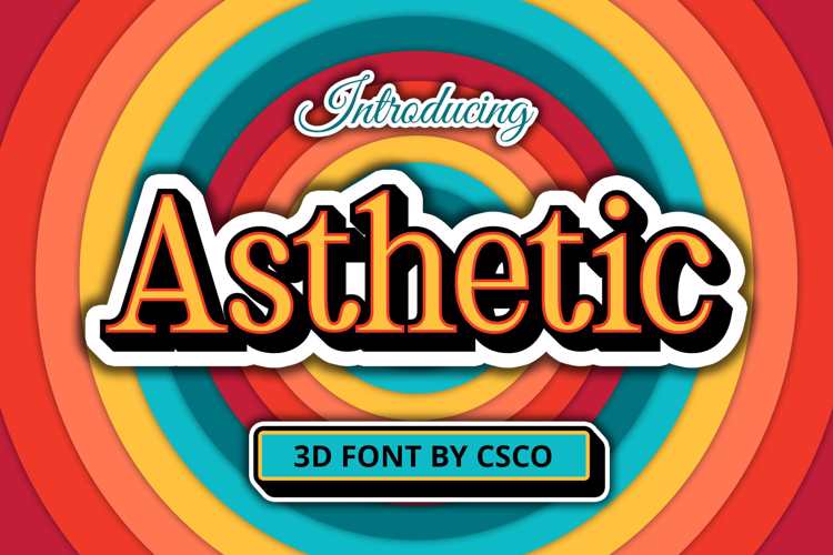 Asthetic 3D Font