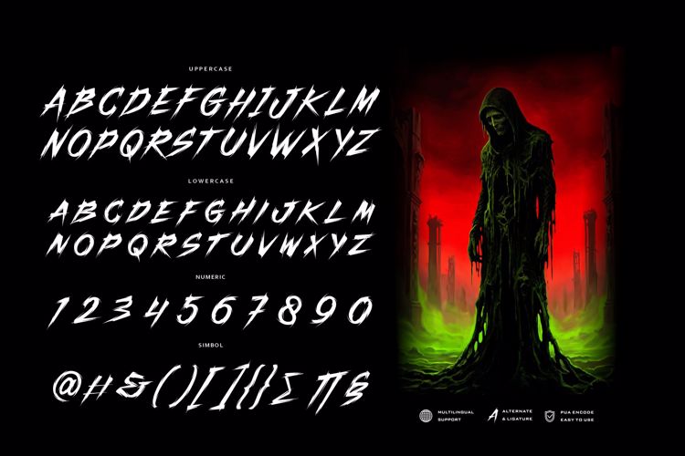 Preview of Trash Brutal Font