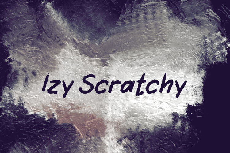 i Izy Scratchy Font
