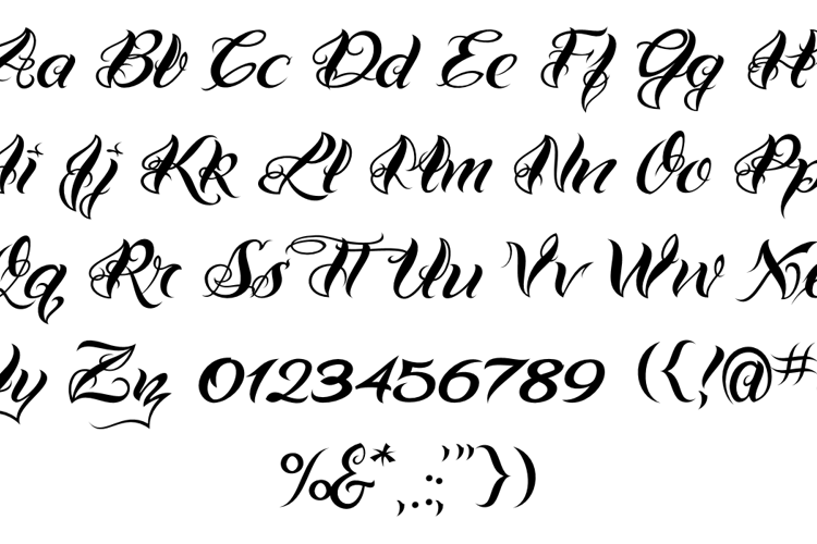 VTC-Bad Tattoo Hand One Font