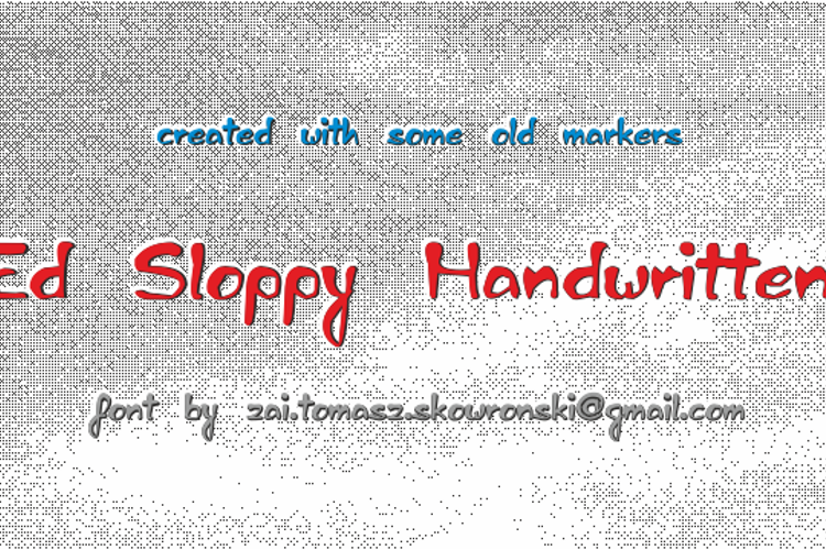 Ed Sloppy Simple Font