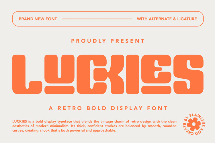 Preview of LUCKIES Font