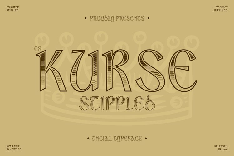 Preview of CS Kurse Stippled Font
