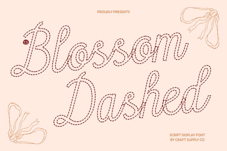 Preview of CS Blossom Dashed Font