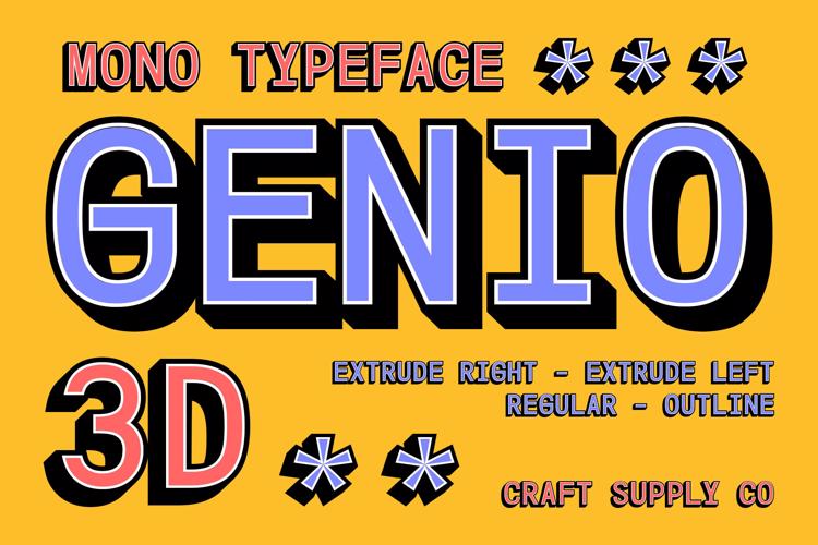 CS Genio Mono 3D Font