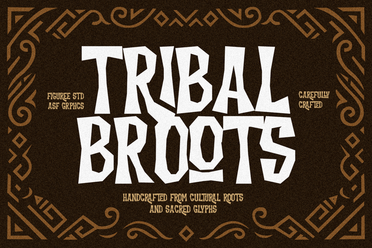 Preview of Tribal Broots Font