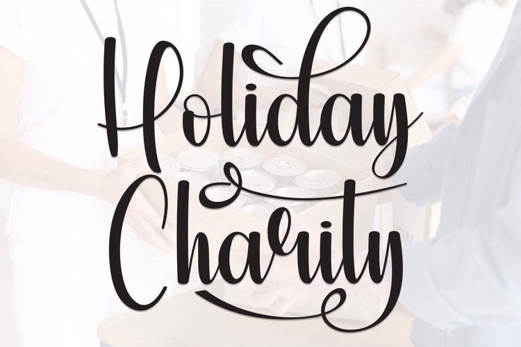 Preview of Holiday Charity Font