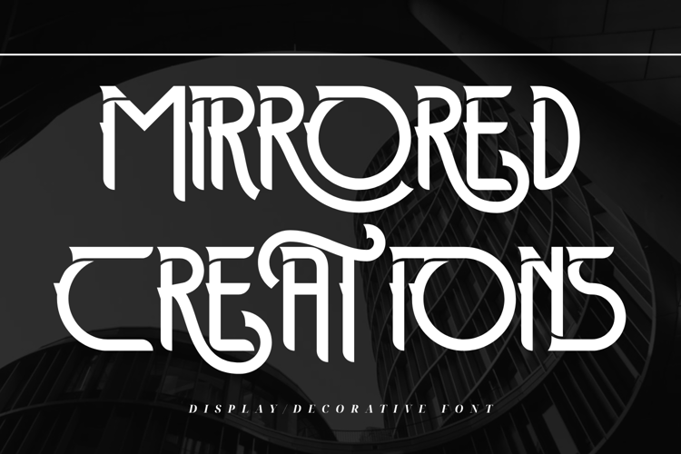 Preview of Mirrored Creations Font