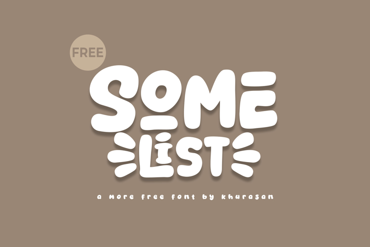 Preview of Somelist Font