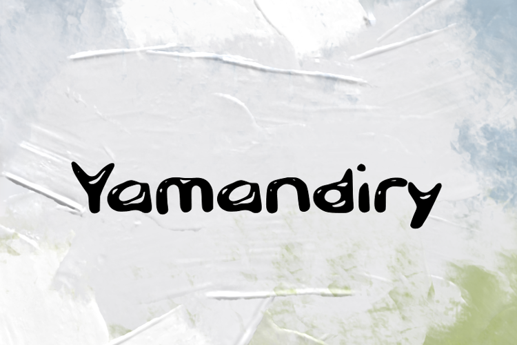 Preview of y Yamandiry Font