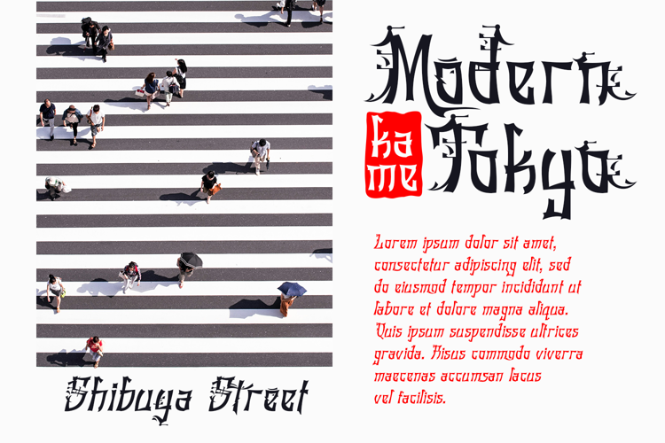 Preview of Tatsukaze Font