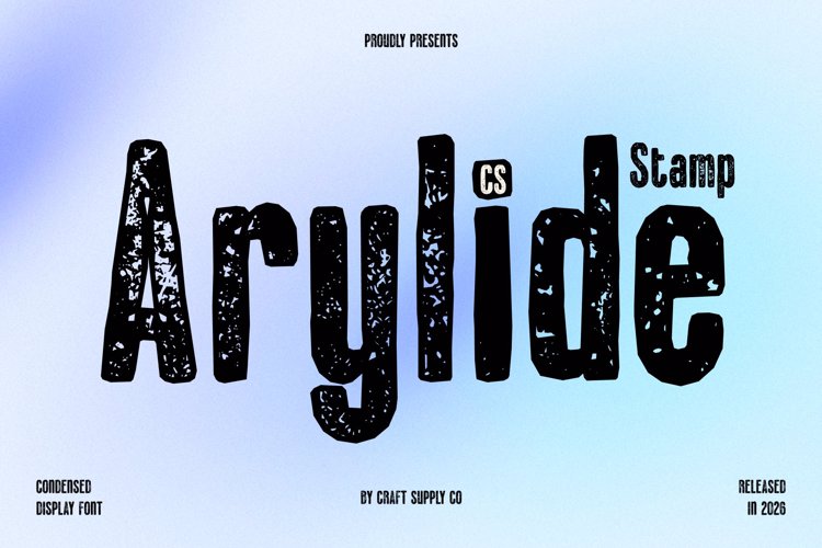 Preview of CS Arylide Stamp Font