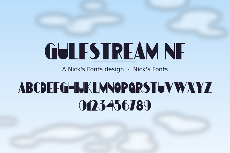 Preview of Gulfstream NF Font