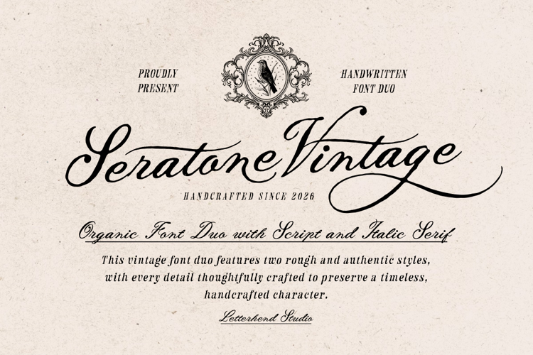 Preview of Seratone Vintage Script Font