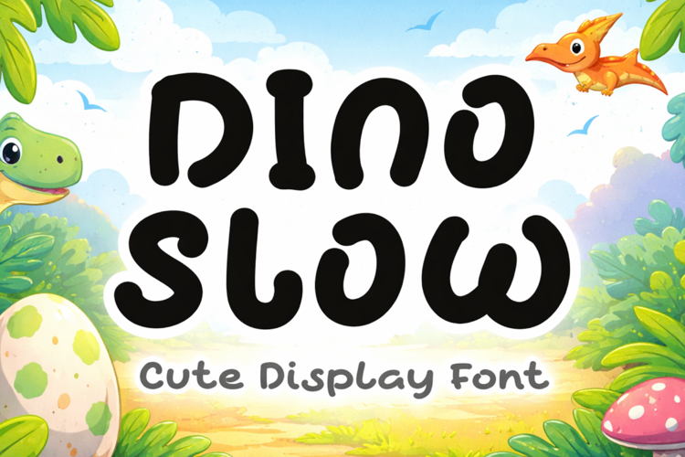 Preview of Dino Slow Font