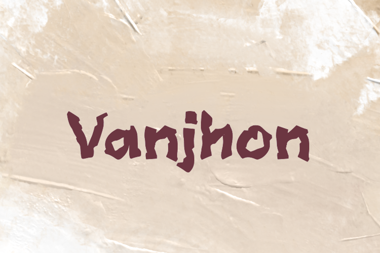 Preview of v Vanjhon Font