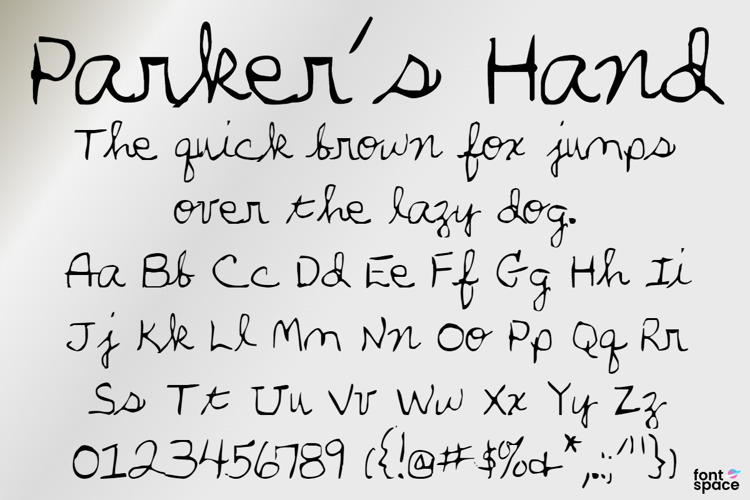 Parker 's Hand Font