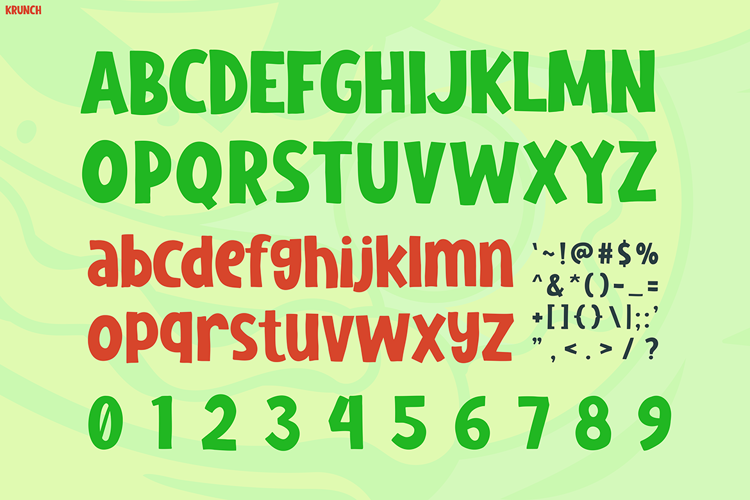 Preview of KRUNCH Font