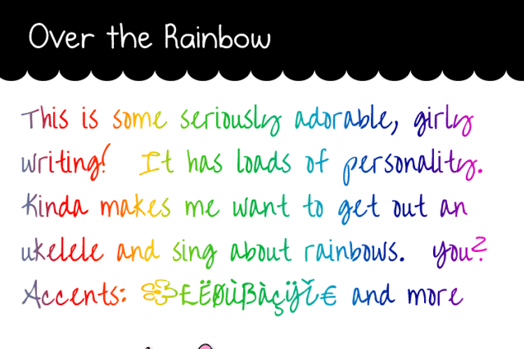 Over the Rainbow Font
