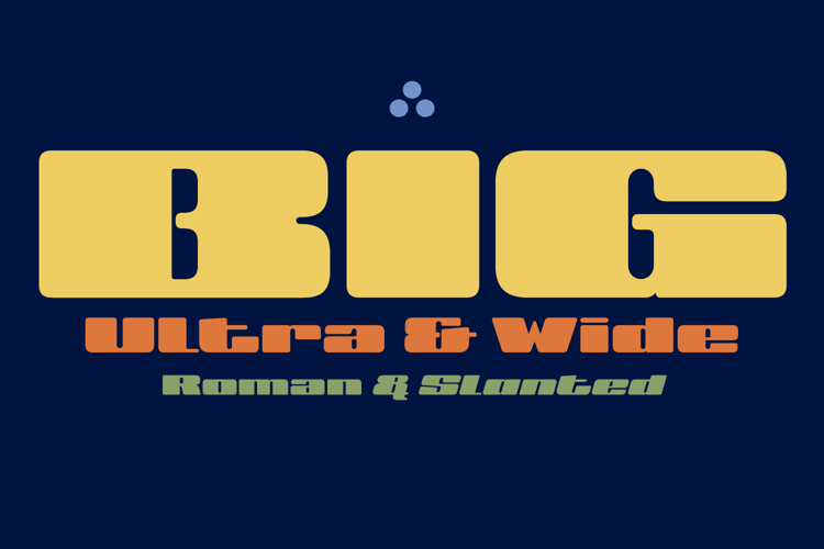 Preview of BIG Ultra Font
