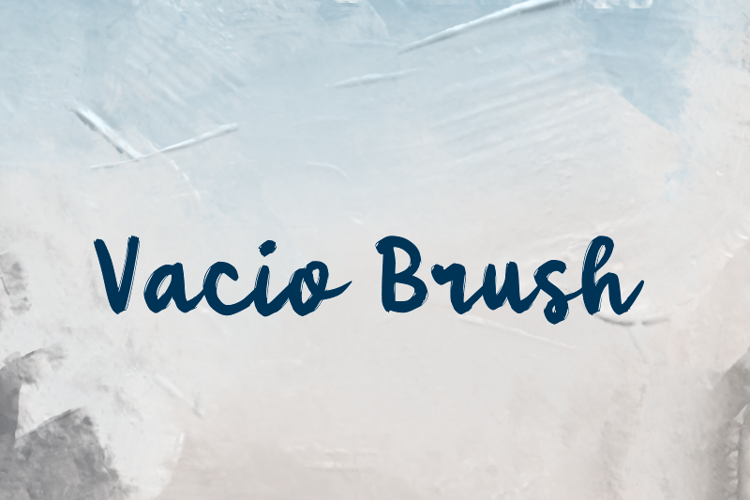 Preview of v Vacio Brush Font