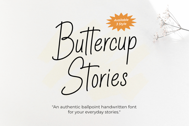 Preview of Buttercup Stories Font
