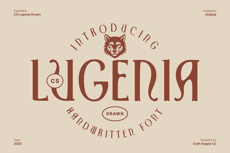 Preview of CS Lugenia Drawn Font