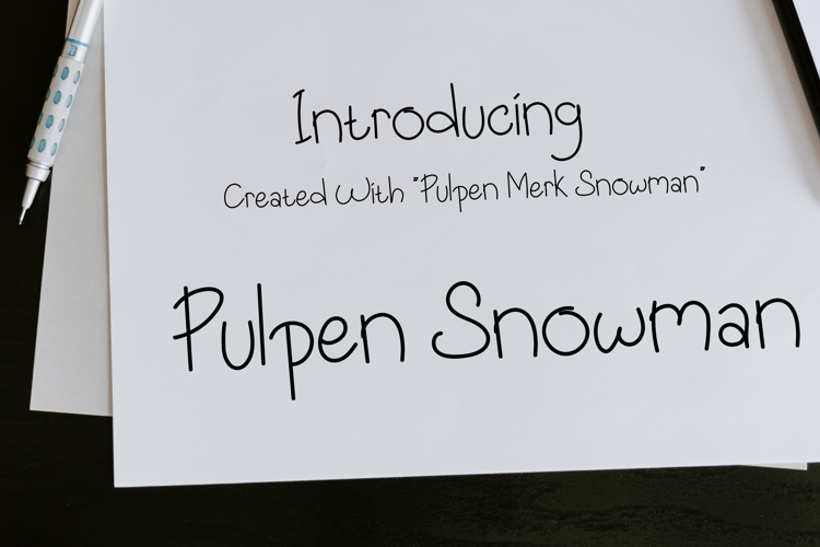 Pulpen Snowman Font