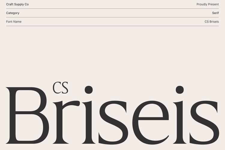 Preview of CS Briseis Font