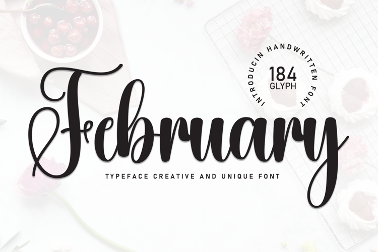 Preview of February Font