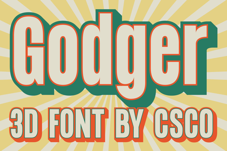 Godger 3D Font
