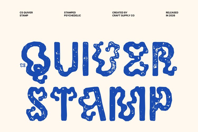 Preview of CS Quiver Stamp Font
