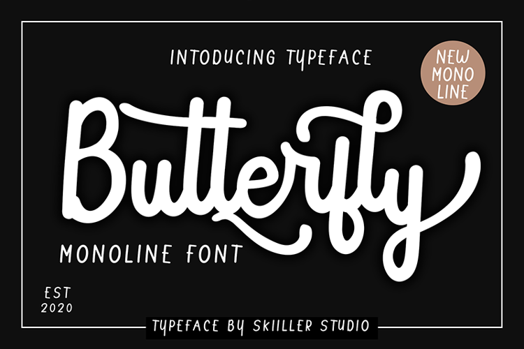 Butterfly Monoline Font