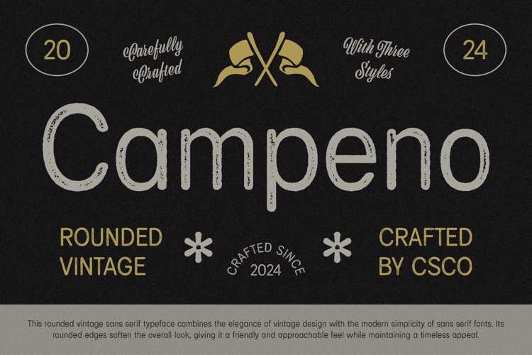Campeno Rounded Vintage Font