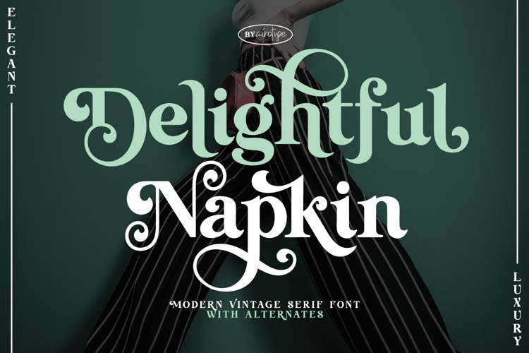 Preview of Delightful Napkin Font