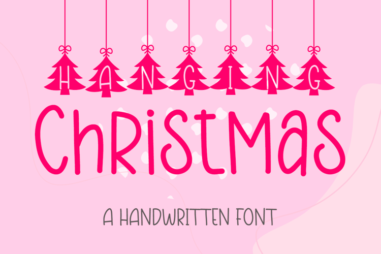 Hanging Christmas Font