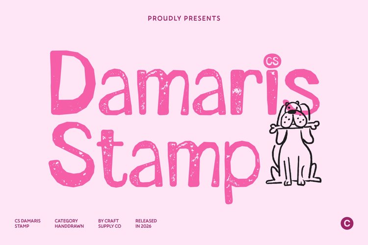 Preview of CS Damaris Stamp Font