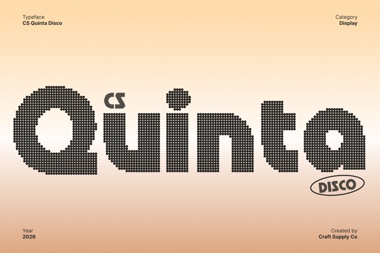 Preview of CS Quinta Disco Font