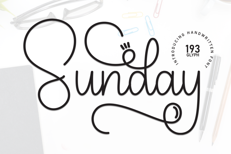 Preview of Sunday Font