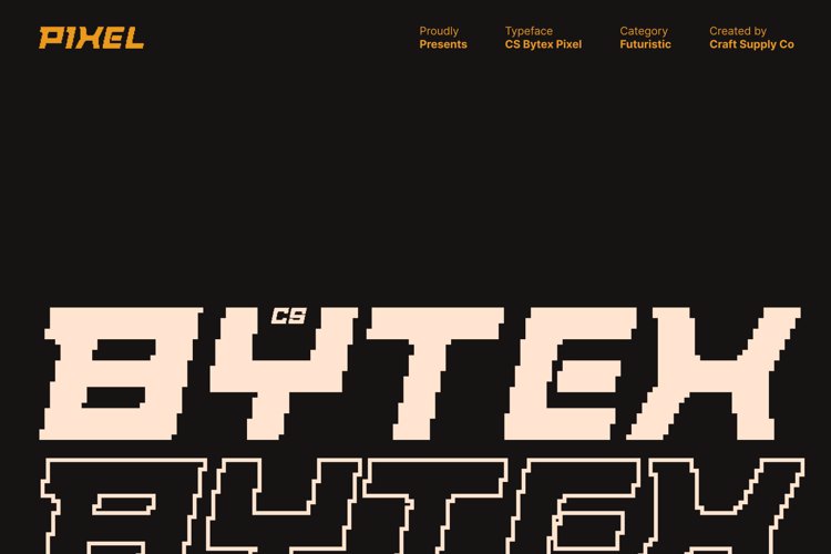 Preview of CS Bytex Pixel Font