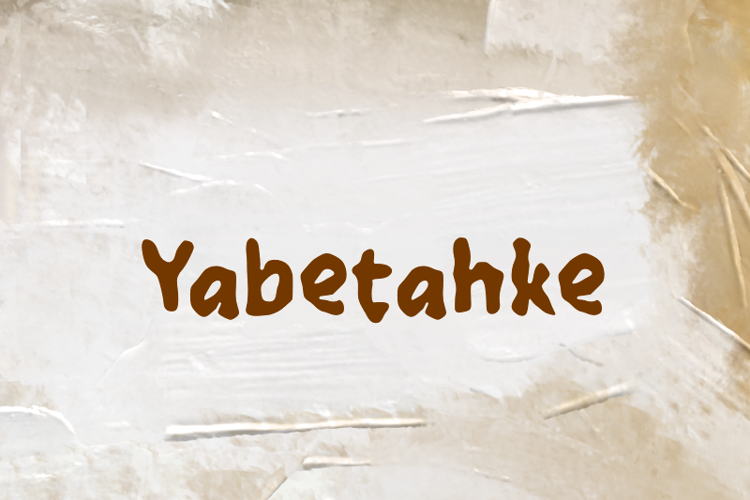 Preview of y  Yabetahke Font