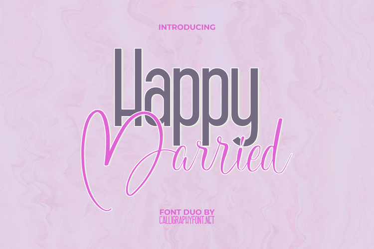 Happy Married Font